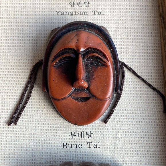 Vintage Korean Traditional Mask Image Framed Art - Picture 4 of 11